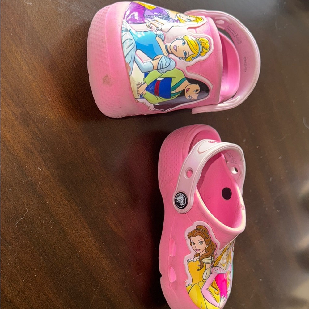 CROCS Pink Sandals with Playful Charm Accents